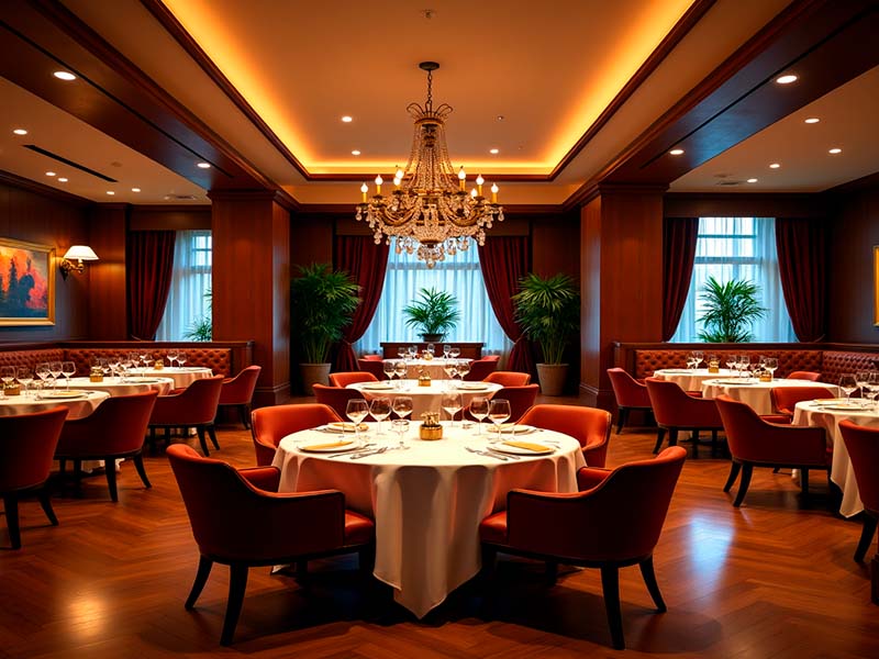 Guests dining in cozy restaurant interior